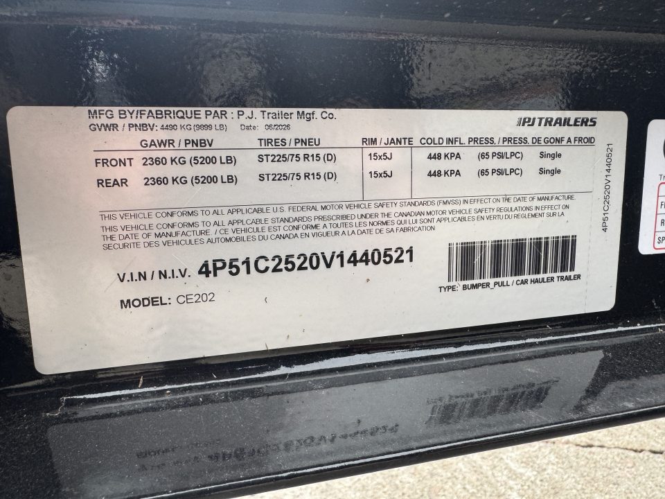 New 2027 PJ Trailers 83" x 20' CE Other