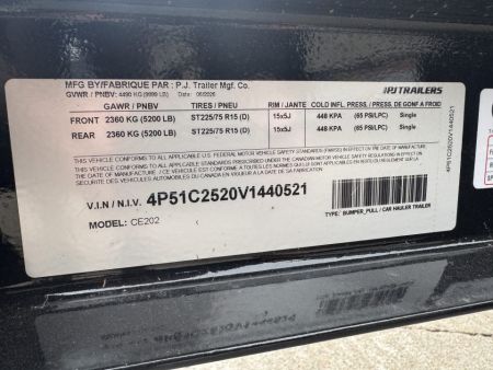 New 2027 PJ Trailers 83" x 20' CE Other