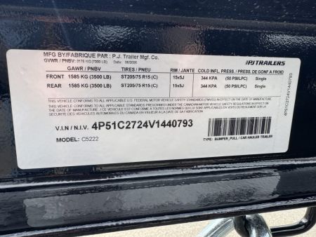 New 2027 PJ Trailers 83  x 22' C5 Car Hauler