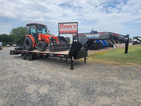 New 2026 Bad Boy 5055CS Tractor Shuttle Shift / 6' HD Rotary Cutter / 7' Grapple / 25' Top Hat Deckover Gooseneck