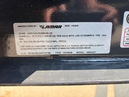 New 2027 Lamar Trailers H6832027 Utility Trailer