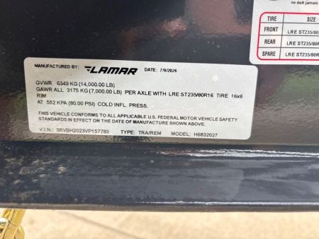 New 2027 Lamar Trailers H6832027 Utility Trailer