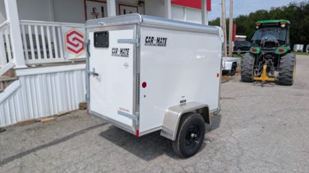 New 2026 Car Mate 4x6 Custom Cargo Trailer w/ Single Rear Door