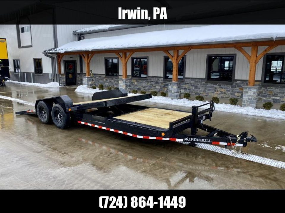 New 2024 Iron Bull 7x16+6' Gravity Tilt Equipment Trailer 14000# GVW TLB8322072
