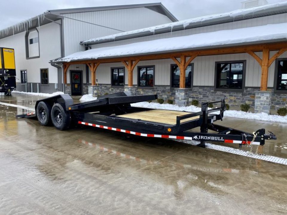 New 2024 Iron Bull 7x16+6' Gravity Tilt Equipment Trailer 14000# GVW TLB8322072