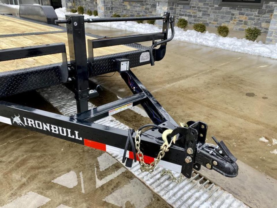 New 2024 Iron Bull 7x16+6' Gravity Tilt Equipment Trailer 14000# GVW TLB8322072