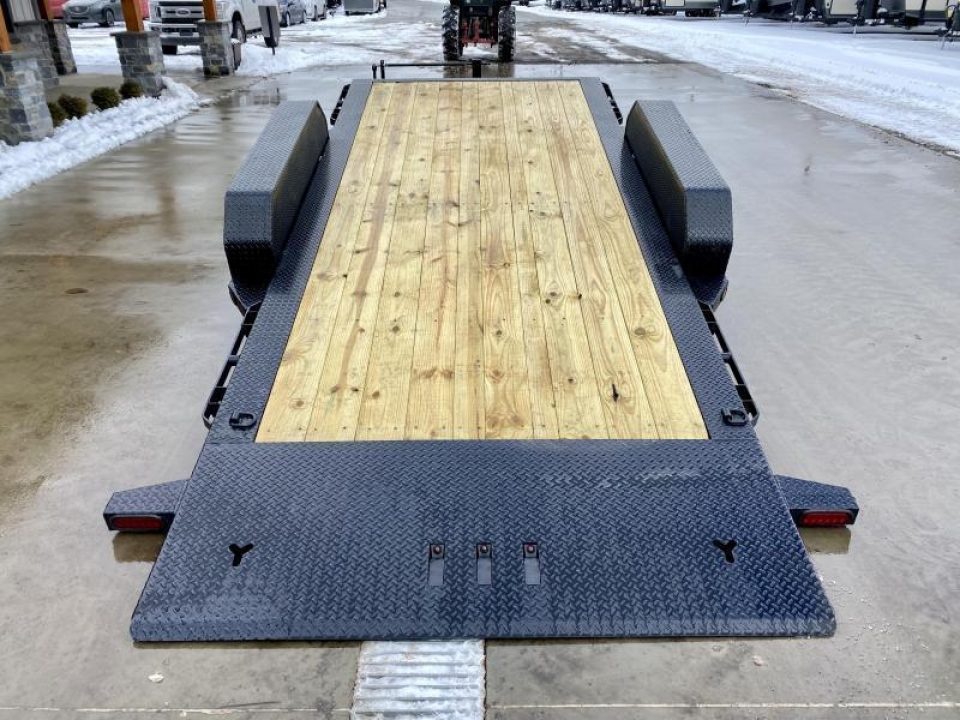 New 2024 Iron Bull 7x16+6' Gravity Tilt Equipment Trailer 14000# GVW TLB8322072