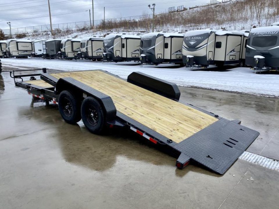 New 2024 Iron Bull 7x16+6' Gravity Tilt Equipment Trailer 14000# GVW TLB8322072