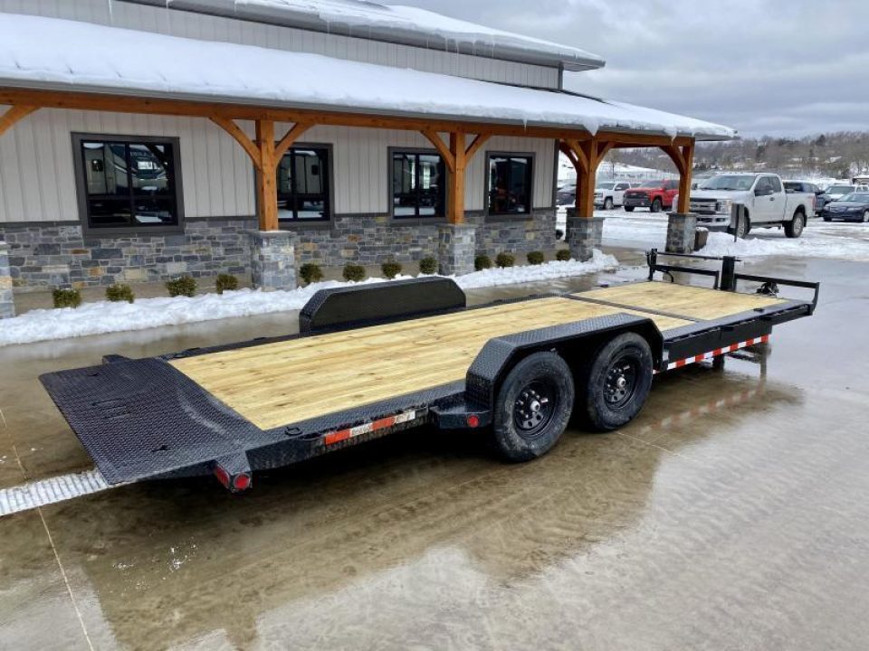 New 2024 Iron Bull 7x16+6' Gravity Tilt Equipment Trailer 14000# GVW TLB8322072