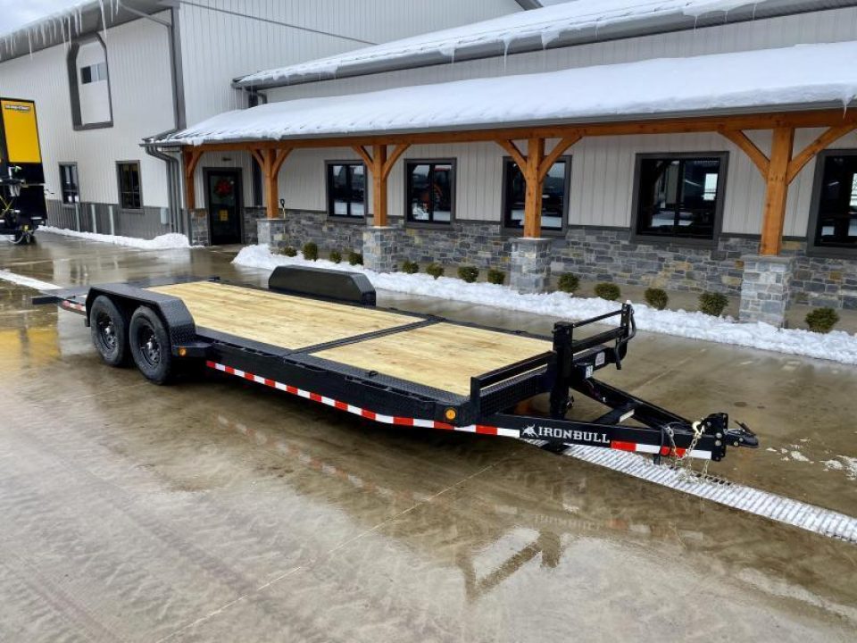 New 2024 Iron Bull 7x16+6' Gravity Tilt Equipment Trailer 14000# GVW TLB8322072