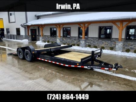 New 2024 Iron Bull 7x16+6' Gravity Tilt Equipment Trailer 14000# GVW TLB8322072
