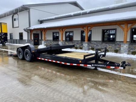 New 2024 Iron Bull 7x16+6' Gravity Tilt Equipment Trailer 14000# GVW TLB8322072