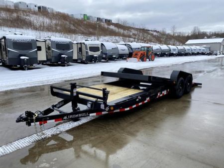 New 2024 Iron Bull 7x16+6' Gravity Tilt Equipment Trailer 14000# GVW TLB8322072
