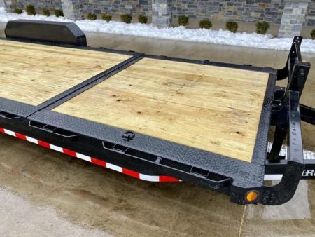 New 2024 Iron Bull 7x16+6' Gravity Tilt Equipment Trailer 14000# GVW TLB8322072