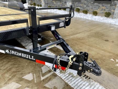 New 2024 Iron Bull 7x16+6' Gravity Tilt Equipment Trailer 14000# GVW TLB8322072
