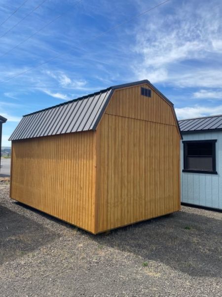 New SHED 2026 OLD HICKORY LOFTED BARN SHED 10X16 STAINED NATURAL PORTABLE STORAGE