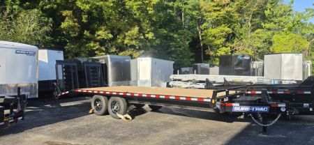 New 8.5 x 22 (18+4) Sure-Trac Deckover w/Beavertail Equipment Trailer 15k