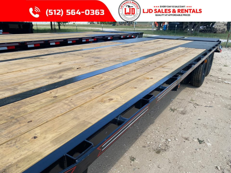 New 2027 Coffee Creek 25' Flatbed Trailer - 22900 GVWR - Mega Ramps