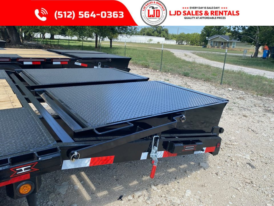 New 2027 Coffee Creek 25' Flatbed Trailer - 22900 GVWR - Mega Ramps