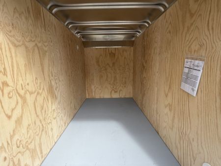 New 2026 Car Mate Trailers 5X10 Custom Cargo Enclosed Trailer - Crystal White - 6" extra height W/ Barn Doors - 2990# GVWR