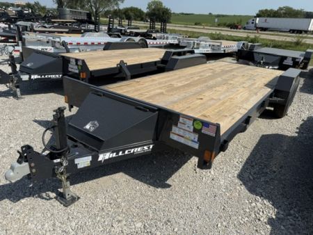 New 2027 Hillcrest Black-Grey 82"x18'+2' 10k Car Hauler Trailer