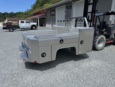 New Martin Truck Bodies Aluminum Gooseneck Service Body DRW 8' Diamond Tread *Clear Lens * Back Window Cut Out Gooseneck Bodies