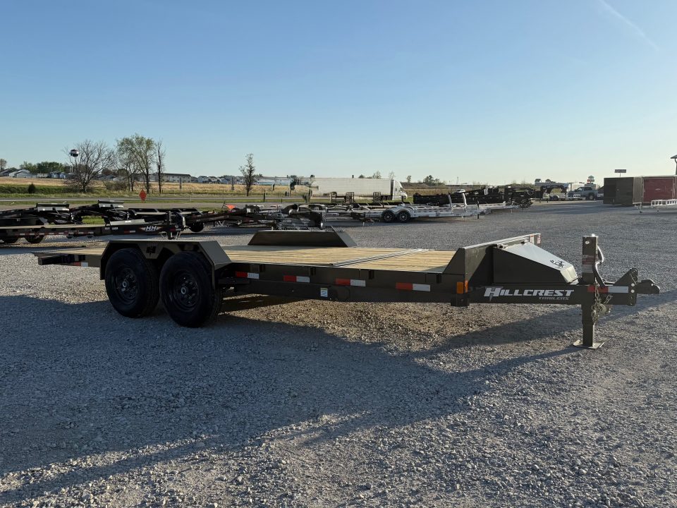 New 2027 Hillcrest Black-Grey 82"x16'+4' 15.4k Partial Tilt Trailer