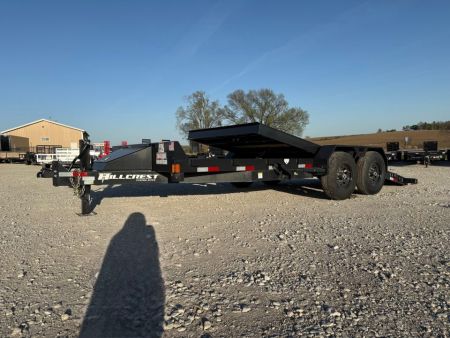 New 2027 Hillcrest Black-Grey 82"x16'+4' 15.4k Partial Tilt Trailer