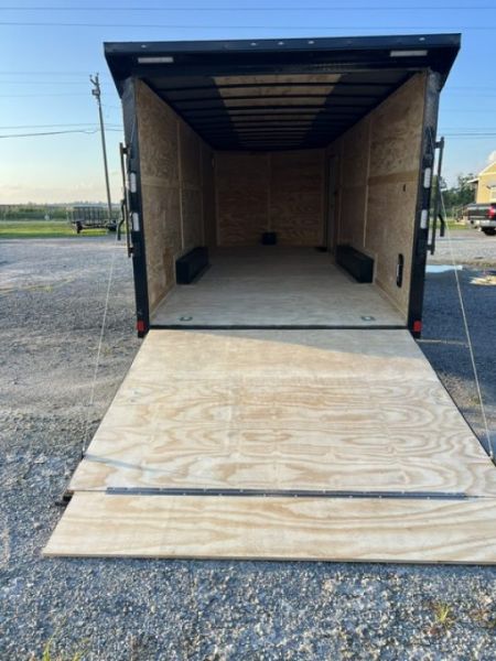 New 2027 Rock Solid Cargo 8.5x24 Race Trailer & Enclosed Car Hauler For Sale – Black Polycore | Super Stealth Blackout Package