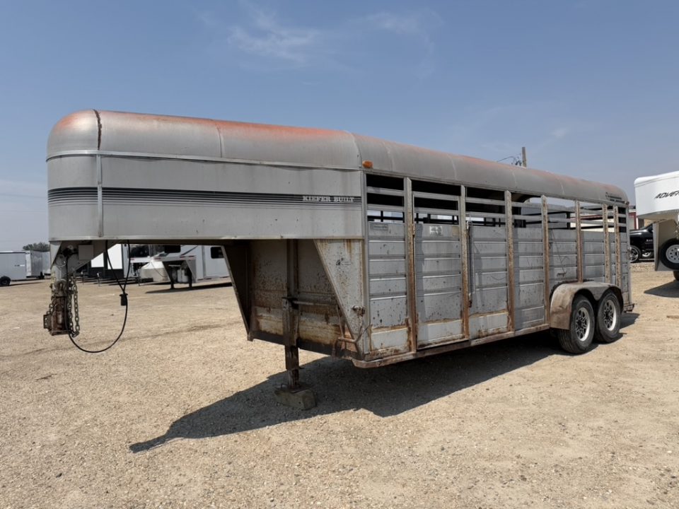 Used 1992 Kiefer Manufacturing 20' tock Stock / Stock Combo Trailer