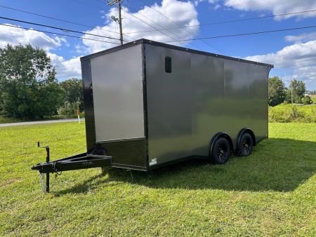 New 2026 8.5x16 Car Hauler-5200 Torsions- Charcoal poly- Enclosed Car Hauler