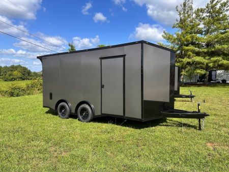 New 2026 8.5x16 Car Hauler-5200 Torsions- Charcoal poly- Enclosed Car Hauler