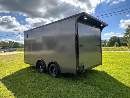 New 2026 8.5x16 Car Hauler-5200 Torsions- Charcoal poly- Enclosed Car Hauler