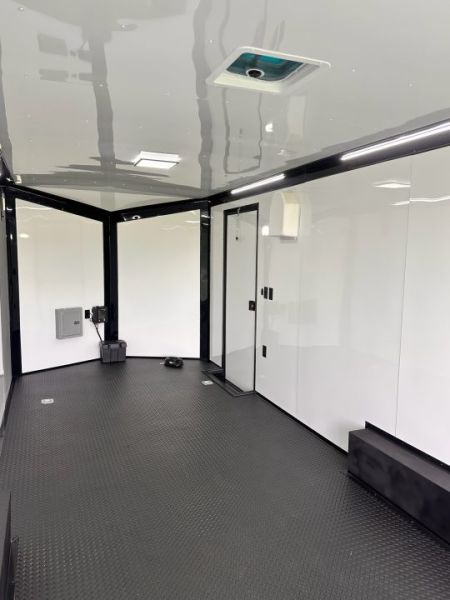 New 2027 Rock Solid Cargo 8.5x24 Race Trailer- 7'6" Interior-Finished Interior- 5200lb Torsion Axle - Black Poly - Blackout-Car/Racing Trailer Car / Racing Trailer