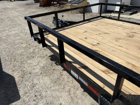 New 2026 Delco Trailers 83"X16' TUBE TOP W/5' HD RAMP GATE Utility Trailer