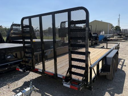 New 2026 Delco Trailers 83"X16' TUBE TOP W/5' HD RAMP GATE Utility Trailer