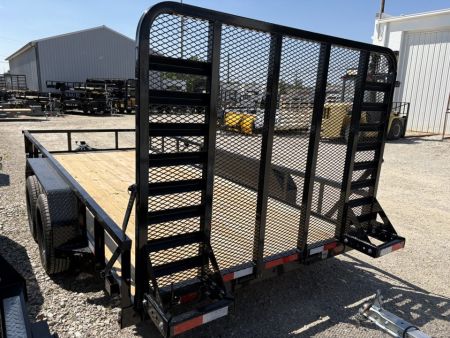 New 2026 Delco Trailers 83"X16' TUBE TOP W/5' HD RAMP GATE Utility Trailer