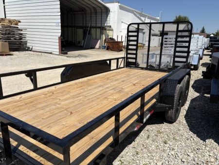 New 2026 Delco Trailers 83"X16' TUBE TOP W/5' HD RAMP GATE Utility Trailer