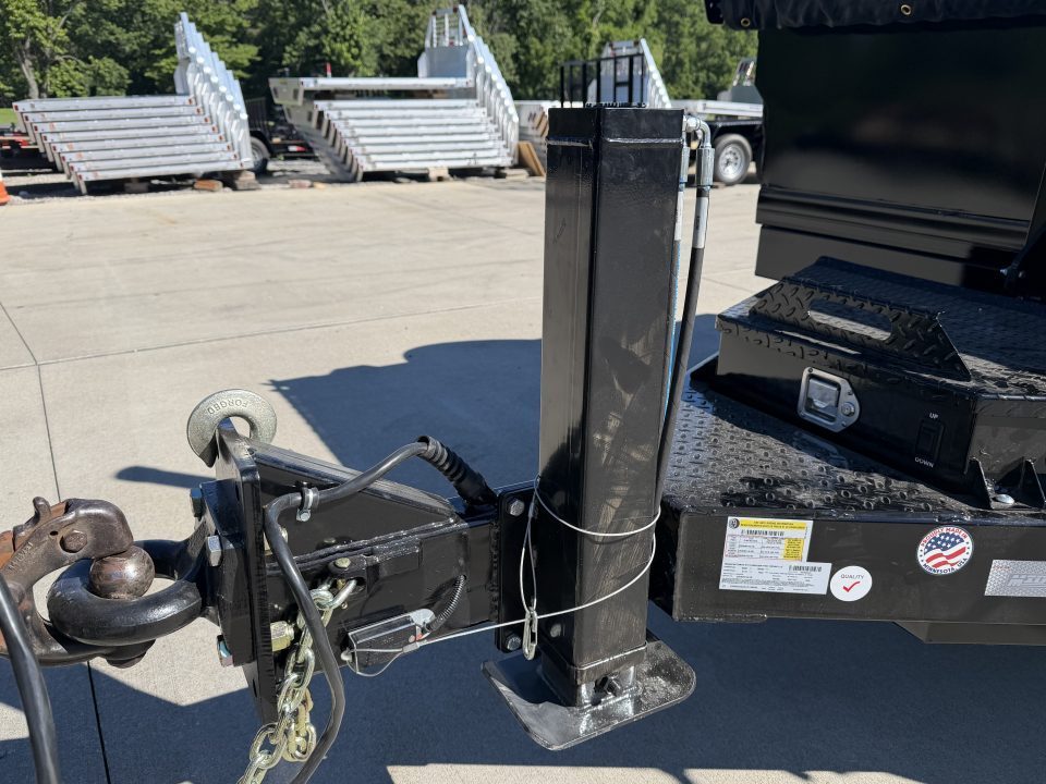 New 2026 Midsota 82" x 16' Versa Dump W/ Telescopic Cylinder - Hydraulic Jack - Side Swing Door (Spare Tire/Ramps/Tarp Included) - Black - 15,400# GVWR