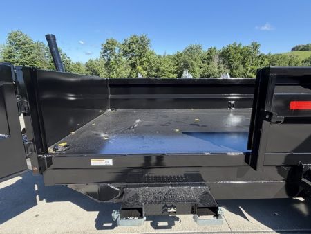 New 2026 Midsota 82" x 16' Versa Dump W/ Telescopic Cylinder - Hydraulic Jack - Side Swing Door (Spare Tire/Ramps/Tarp Included) - Black - 15,400# GVWR