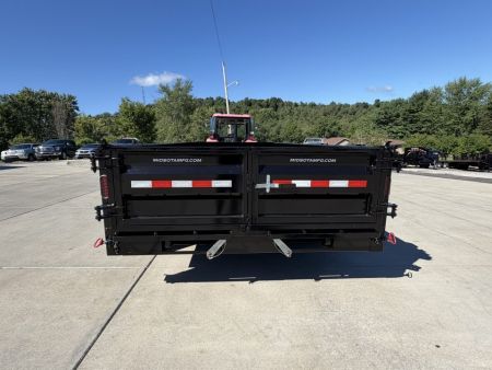 New 2026 Midsota 82" x 16' Versa Dump W/ Telescopic Cylinder - Hydraulic Jack - Side Swing Door (Spare Tire/Ramps/Tarp Included) - Black - 15,400# GVWR