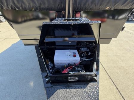 New 2026 Midsota 82" x 16' Versa Dump W/ Telescopic Cylinder - Hydraulic Jack - Side Swing Door (Spare Tire/Ramps/Tarp Included) - Black - 15,400# GVWR