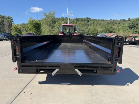New 2026 Midsota 82" x 16' Versa Dump W/ Telescopic Cylinder - Hydraulic Jack - Side Swing Door (Spare Tire/Ramps/Tarp Included) - Black - 15,400# GVWR