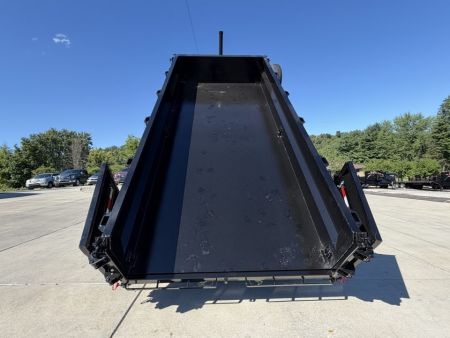 New 2026 Midsota 82" x 16' Versa Dump W/ Telescopic Cylinder - Hydraulic Jack - Side Swing Door (Spare Tire/Ramps/Tarp Included) - Black - 15,400# GVWR