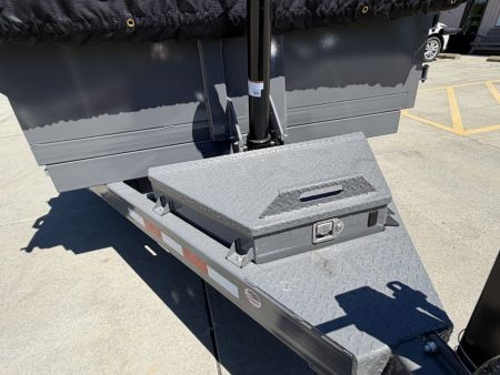 New 2026 Midsota 82"x 14' Versa Dump W/ Telescopic Cylinder - Side Swing Door - Charcoal Gray - (Ramps/Tarp) - 15,400# GVWR