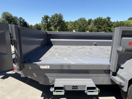 New 2026 Midsota 82"x 14' Versa Dump W/ Telescopic Cylinder - Side Swing Door - Charcoal Gray - (Ramps/Tarp) - 15,400# GVWR