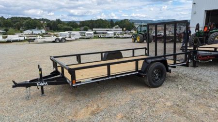 New 2027 CAM SUPERLINE 5x10 Tubular Top Rail Utility Trailer w/ Spring Assist