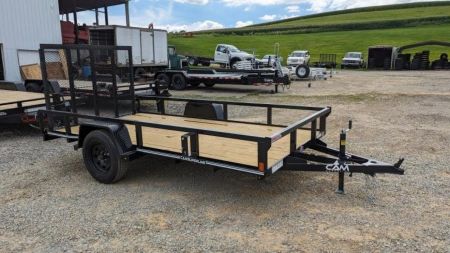 New 2027 CAM SUPERLINE 5x10 Tubular Top Rail Utility Trailer w/ Spring Assist