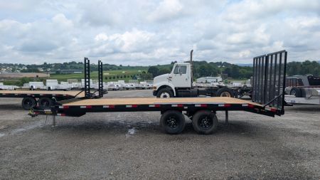 New 2026 CAM Superline 17+3 General Duty Flat Deck Deckover w/ Landscape Ramps