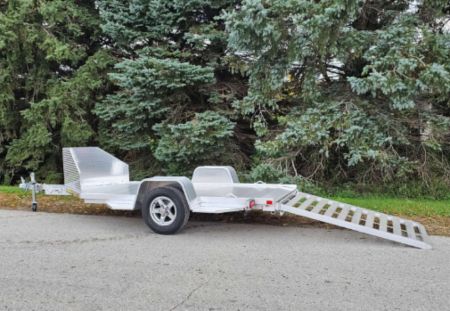 New 2027 Aluma 11' (1 Place) Motorcycle Trailer w/ Pull Out Ramp